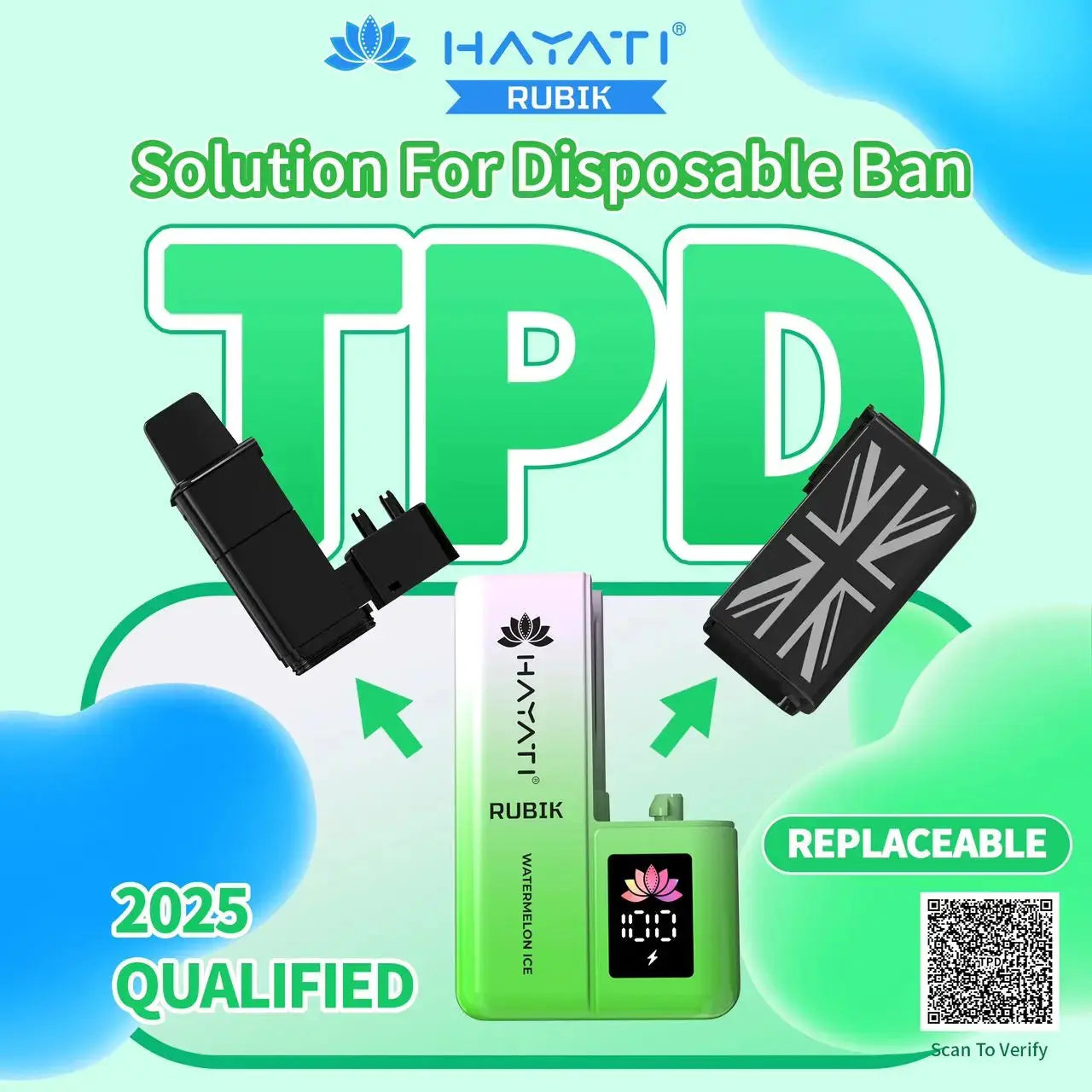 Hayati Rubik 7000 Disposable Vape Box of 10 HayatiNot Found Vape wholesale supplies