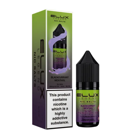Elux Legend Nic Salts 10mg - Black Currant Menthol