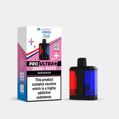 Hayati Pro Ultra+ 25K Pods Compliant Post June 1st  Blue Razz GB