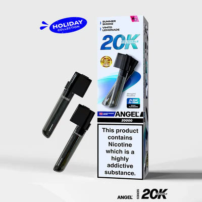 Angel 20K PUFF Pods 2x (2ml pod+ 10ml refill)  Coastal Fizz Edition (Summer Smoke \ Vimto Lemonade) NEW