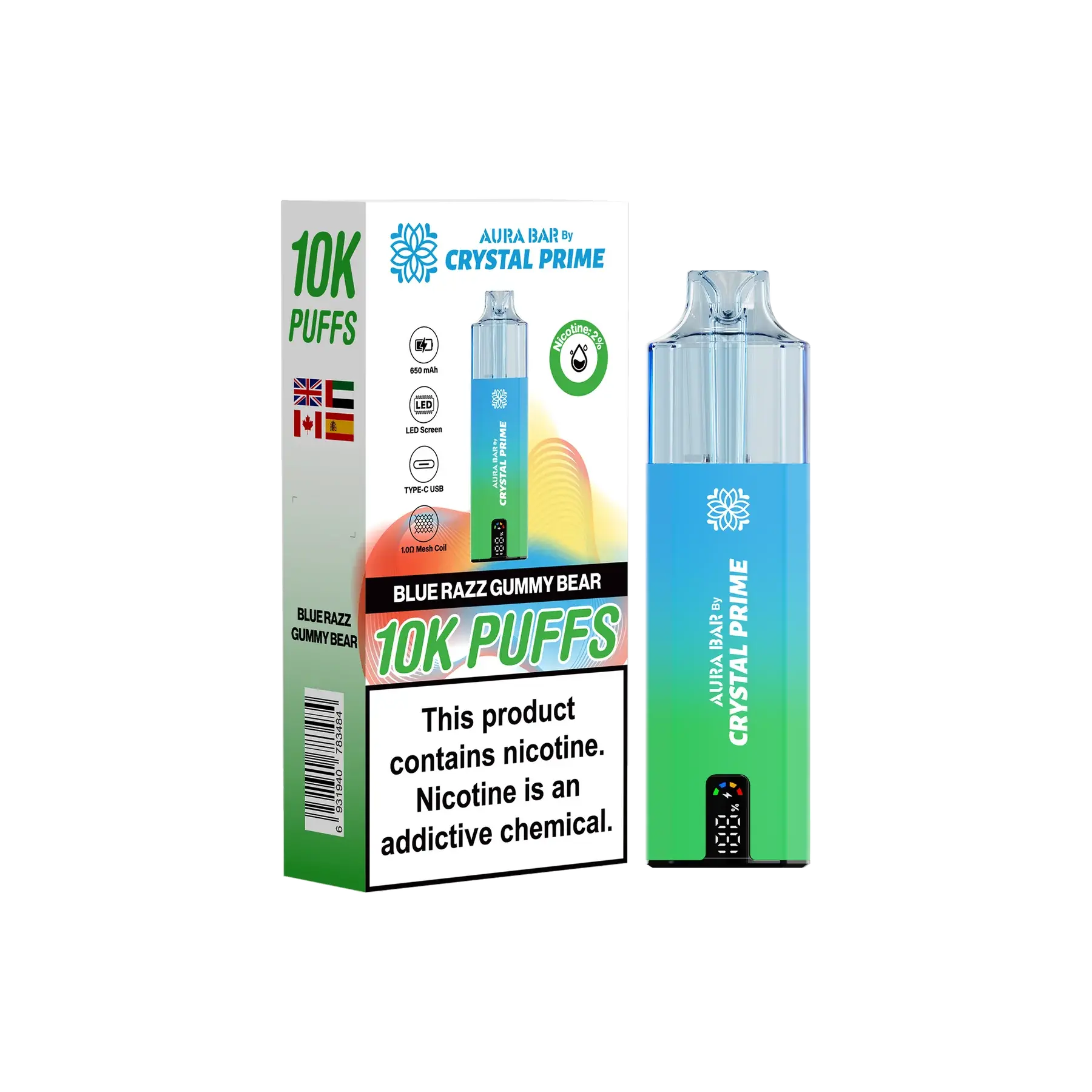 Crystal Prime 10000 Disposable Vape - Vape Mart Uk