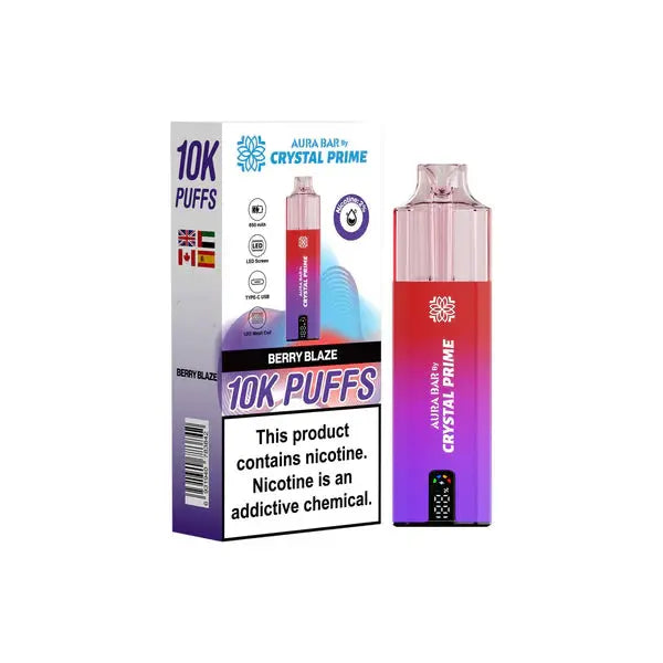Crystal Prime 10000 Prefilled Pod Vape Pack of 5 Vape Wholesale Supplies