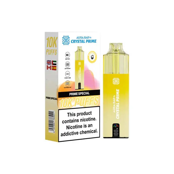 Crystal Prime 10000 Prefilled Pod Vape Pack of 5 Vape Wholesale Supplies