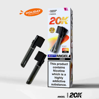 Angel 20K PUFF Pods 2x (2ml pod+ 10ml refill)  Island Edition (Summer Dream \ Papaya) NEW