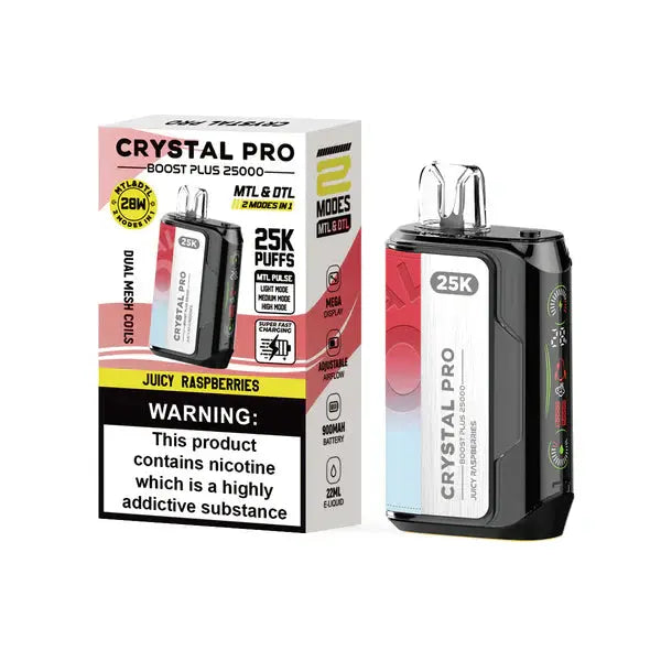 Crystal Pro Boost Plus 25000 Disposable Vape Pod Device - 20mg - Box of 5 My StoreNot Found Vape wholesale supplies