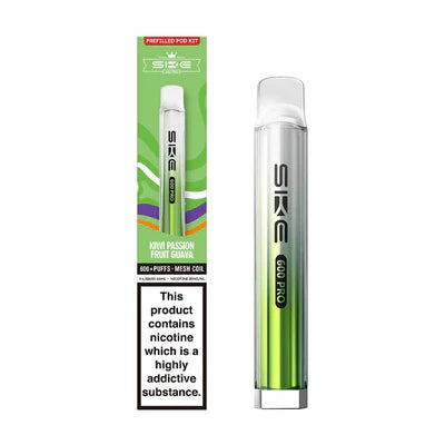SKE Crystal 600 Pro Prefilled Pod Kit  Kiwi Passionfruit Guava