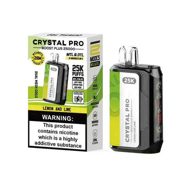 Crystal Pro Boost Plus 25000 Disposable Vape Pod Device - 20mg - Box of 5 My StoreNot Found Vape wholesale supplies