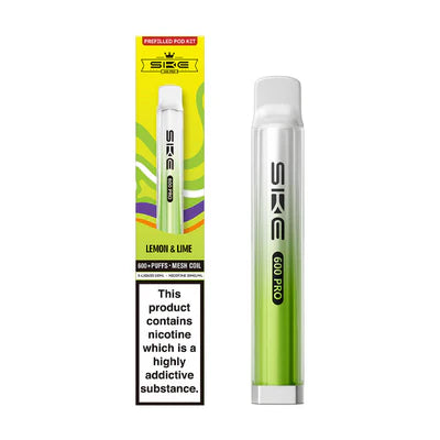 SKE Crystal 600 Pro Prefilled Pod Kit  Lemon & Lime