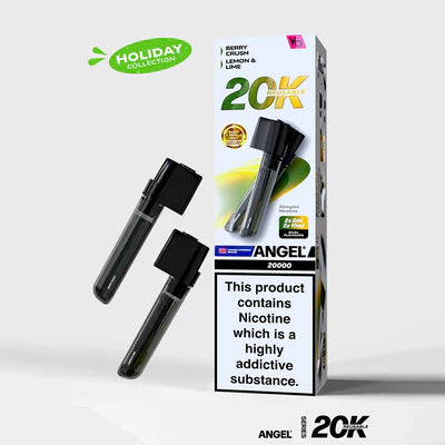 Angel 20K PUFF Pods 2x (2ml pod+ 10ml refill)  Pool Edition (Berry Crush\ Lemon & Lime) NEW