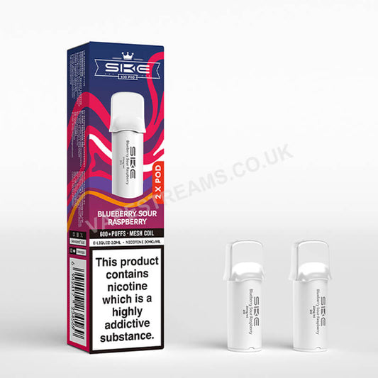 SKE Crystal Vape Pro 600 Prefilled Pods Compliant Post June 1st  BLUEBERRY SOUR RASPBERRY