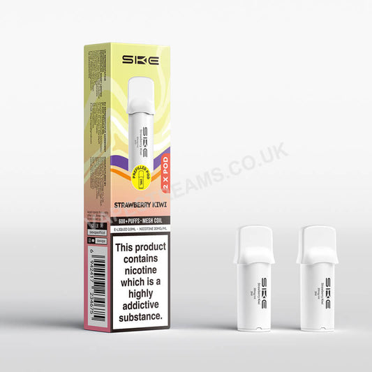 SKE Crystal Vape Pro 600 Prefilled Pods Compliant Post June 1st  STRAWBERRY KIWI