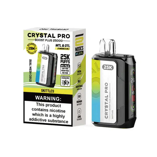 Crystal Pro Boost Plus 25000 Disposable Vape Pod Device - 20mg - Box of 5 My StoreNot Found Vape wholesale supplies