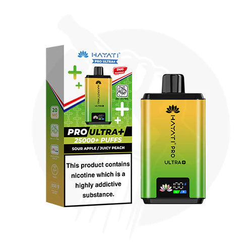 Hayati PRO ULTRA+ 25000+ PUFF  Sour Apple Juicy Peach