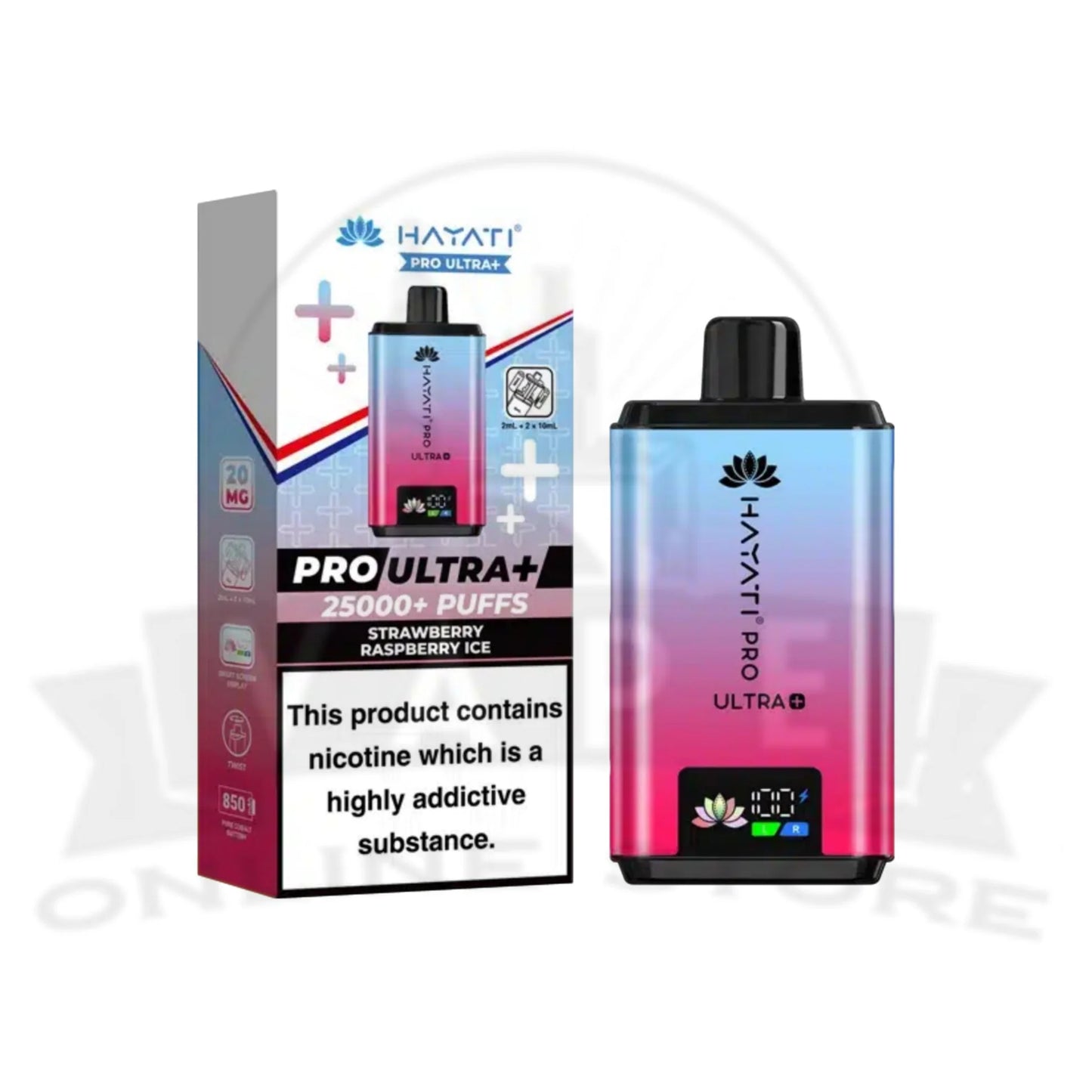Hayati PRO ULTRA+ 25000+ PUFF Strawberry Raspberry Ice