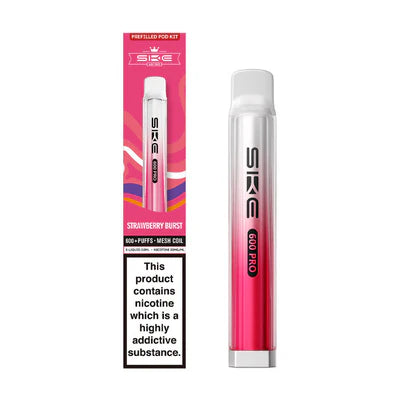 SKE Crystal 600 Pro Prefilled Pod Kit  Strawberry Burst