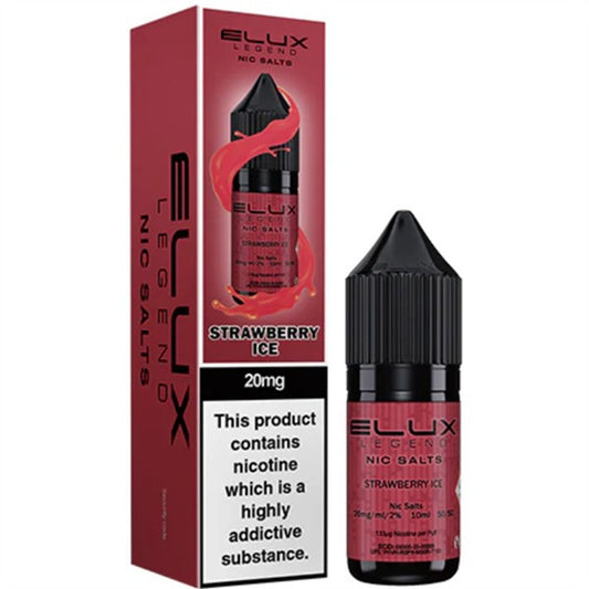 Elux Legend Nic Salts 10mg - Strawberry ice (New Flavour)