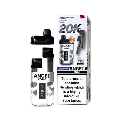 Angel 20K Puff Reusable  White Edition (Fresh Menthol Mojitov \ Lemon & Lime)