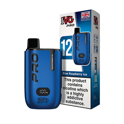 IVG Pro Legal 12K Big Puff Device Compliant Post June 1st  Blue Raspberry Ice