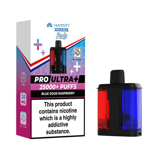 Hayati Pro Ultra+ 25K Pods Compliant Post June 1st  Blue Sour Raspberry