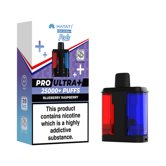 Hayati Pro Ultra+ 25K Pods Compliant Post June 1st  Blueberry Raspberry