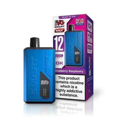 IVG Smart Max 10K Prefilled Vape Kit Compliant Post June 1st  Blueberry Raspberry