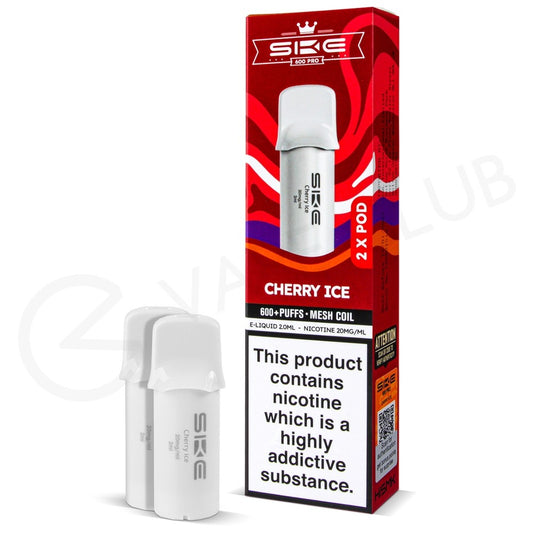 SKE Crystal Vape Pro 600 Prefilled Pods Compliant Post June 1st  CHERRY ICE