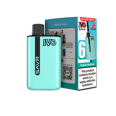 IVG SAVR Legal Big Puff Device  Classic Menthol