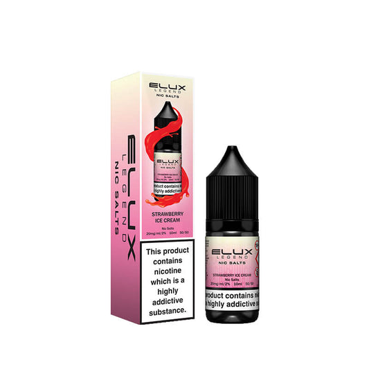Elux Legend Nic Salts 10mg - Strawberry Ice Cream