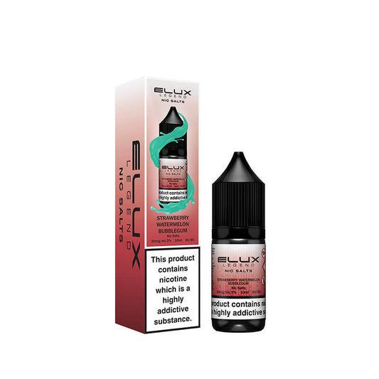 Elux Legend Nic Salts 10mg - Strawberry Watermelon Bubblegum