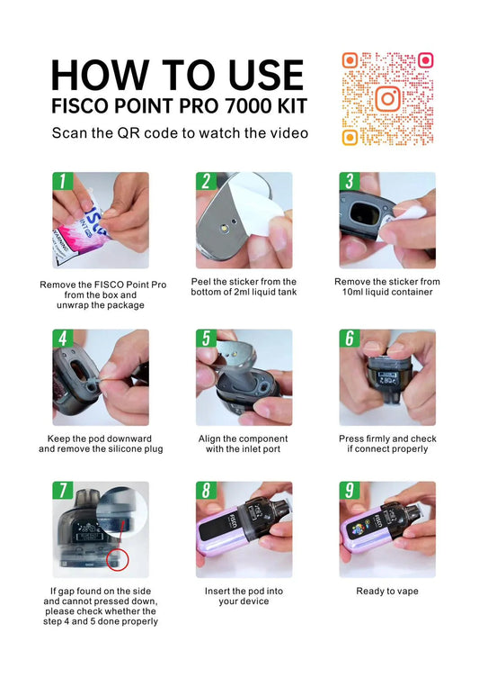 Fisco Point Pro 7000 Replacement Pods Pack of 5 Vape Mart UK