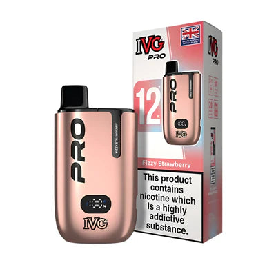 IVG Pro Legal 12K Big Puff Device Compliant Post June 1st  Fizzy Strawberry