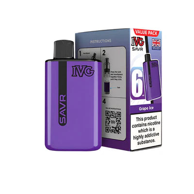 IVG SAVR Legal Big Puff Device  Grape Ice