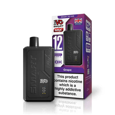 IVG Smart Max 10K Prefilled Vape Kit Compliant Post June 1st  Grape