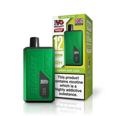 IVG Smart Max 10K Prefilled Vape Kit Compliant Post June 1st  Lemon Lime