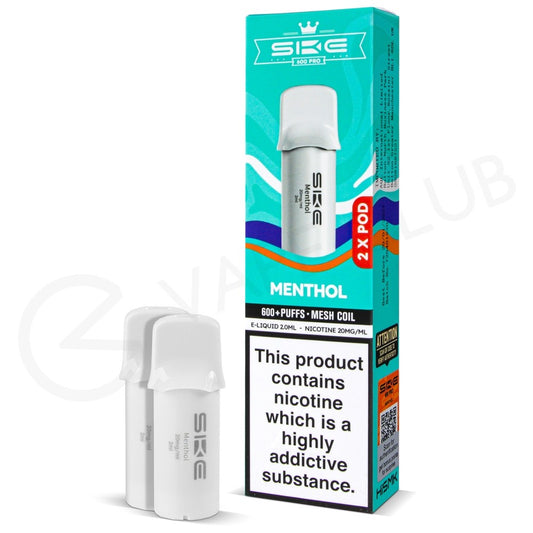 SKE Crystal Vape Pro 600 Prefilled Pods Compliant Post June 1st  MENTHOL