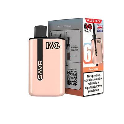 IVG SAVR Legal Big Puff Device  Peach Ice