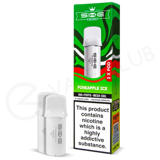 SKE Crystal Vape Pro 600 Prefilled Pods Compliant Post June 1st  PINEAPPLE ICE