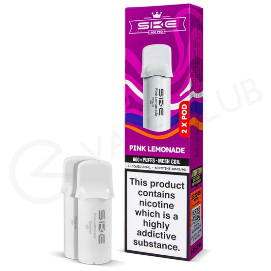 SKE Crystal Vape Pro 600 Prefilled Pods Compliant Post June 1st  PINK LEMONADE