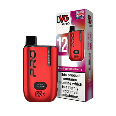 IVG Pro Legal 12K Big Puff Device Compliant Post June 1st  Red Sour Raspberry