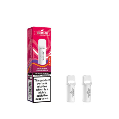 SKE Crystal Vape Pro 600 Prefilled Pods Compliant Post June 1st  BLUEBERRY RASPBERRIES