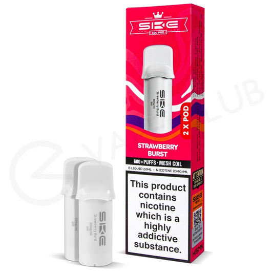SKE Crystal Vape Pro 600 Prefilled Pods Compliant Post June 1st  STRAWBERRY BURST
