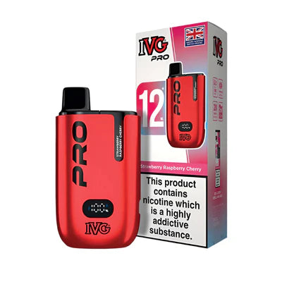 IVG Pro Legal 12K Big Puff Device Compliant Post June 1st  Strawberry Raspberry Cherry