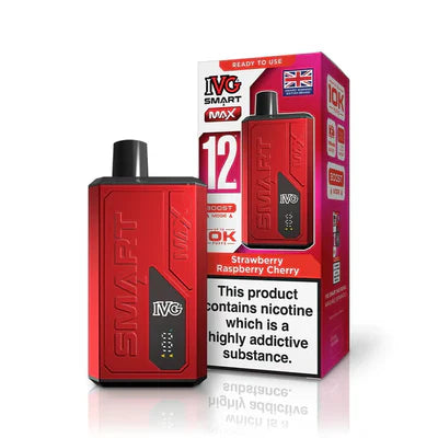 IVG Smart Max 10K Prefilled Vape Kit Compliant Post June 1st  Strawberry Raspberry Cherry