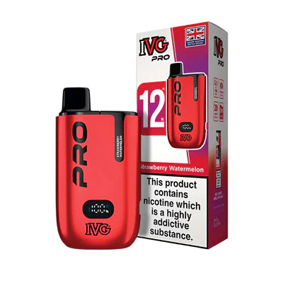 IVG Pro Legal 12K Big Puff Device Compliant Post June 1st  Strawberry Watermelon