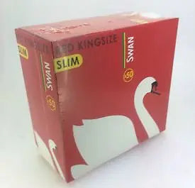 Swan Red Kingsize Slim Cigarette Rolling Papers - Box Of 50 Booklets Vape wholesale supplies