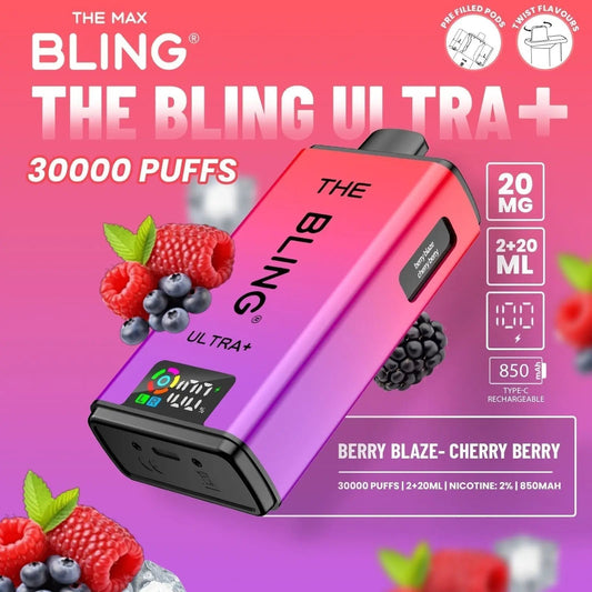 The Bling Ultra Plus 30k Prefilled Vape Pod Kit Box of 5 Vape Wholesale Supplies