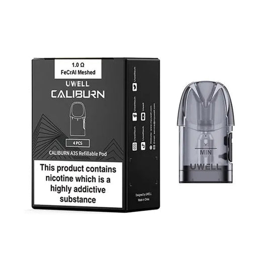 Uwell Caliburn A3S Replacement Pods - 4pack - Vape Mart Uk