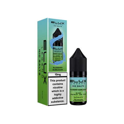 Elux Legend Nic Salts 10mg - Blueberry Bubblegum