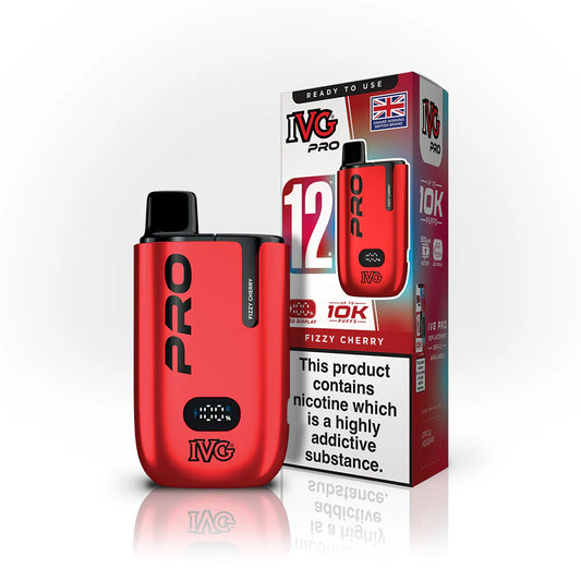 IVG Pro Legal 12K Big Puff Device Compliant Post June 1st  Fizzy Cherry