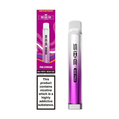 SKE Crystal 600 Pro Prefilled Pod Kit  Pink Lemonade